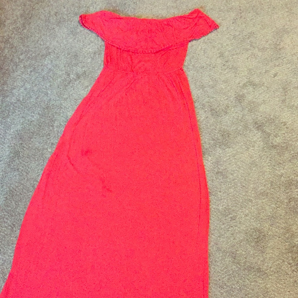 Pink Off the shoulder Maxi Dress